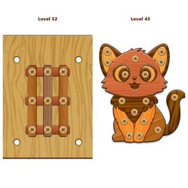 wood nuts and bolts puzzle   play online free